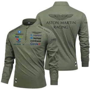 Aston Martin Racing Limited 2025 Long Sleeve Shirt, Stand Collar Quarter Zip-up HIDI210325Y49LMT05AMR