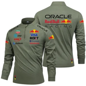 Oracle Red Bull Racing Limited 2025 Long Sleeve Shirt, Stand Collar Quarter Zip-up HIDI220325Y49LMT05ORR