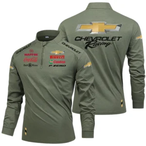 Chevrolet Racing Limited 2025 Long Sleeve Shirt, Stand Collar Quarter Zip-up HIDI240325Y49LMT05CHR