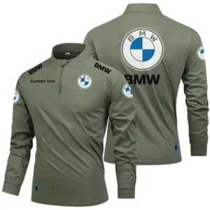 BMW Limited 2025 Long Sleeve Shirt, Stand Collar Quarter Zip-up Custom Name HIDI250325Y49LMT05BMW