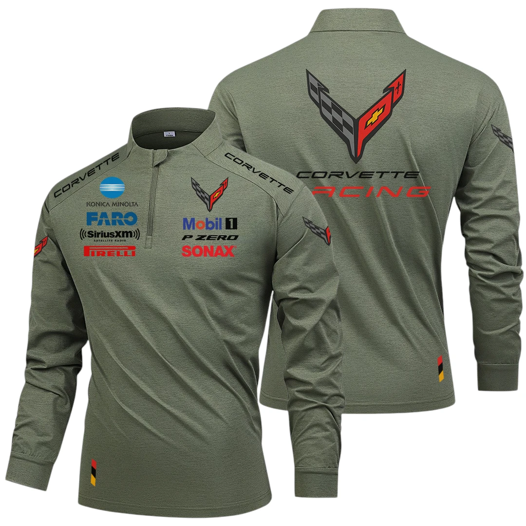 Corvette Racing Limited 2025 Long Sleeve Shirt, Stand Collar Quarter Zip-up HIDI250325Y49LMT05COV Corvette Racing Limited 2025 Long Sleeve Shirt, Stand Collar Quarter Zip-up HIDI250325Y49LMT05COV