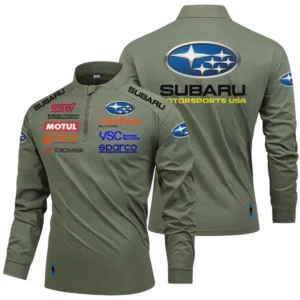 Subaru Motorsports USA Racing Limited 2025 Long Sleeve Shirt, Stand Collar Quarter Zip-up HIDI250325Y49LMT05SUM