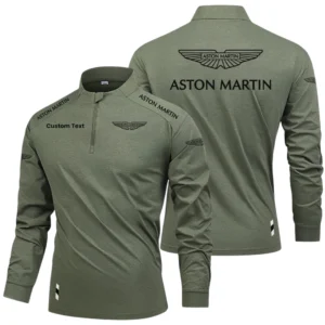 Aston Martin Limited 2025 Long Sleeve Shirt, Stand Collar Quarter Zip-up Custom Name HIDI260325Y49LMT05ASM