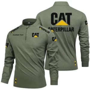 Caterpillar Limited 2025 Long Sleeve Shirt, Stand Collar Quarter Zip-up Custom Name HIDI260325Y49LMT05CAT