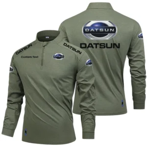 Datsun Limited 2025 Long Sleeve Shirt, Stand Collar Quarter Zip-up Custom Name HIDI260325Y49LMT05DAT