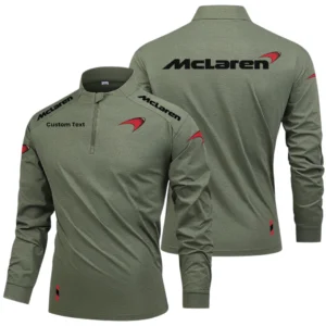 McLaren Limited 2025 Long Sleeve Shirt, Stand Collar Quarter Zip-up Custom Name HIDI260325Y49LMT05MCL