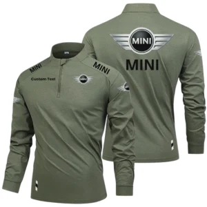 MINI Limited 2025 Long Sleeve Shirt, Stand Collar Quarter Zip-up Custom Name HIDI260325Y49LMT05MIN