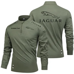 Jaguar Limited 2025 Long Sleeve Shirt, Stand Collar Quarter Zip-up Custom Name HIDI270325Y49LMT05JAG