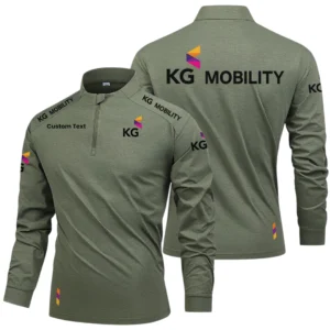 KG Mobility Limited 2025 Long Sleeve Shirt, Stand Collar Quarter Zip-up Custom Name HIDI270325Y49LMT05KGM