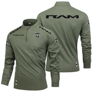 RAM Limited 2025 Long Sleeve Shirt, Stand Collar Quarter Zip-up Custom Name HIDI270325Y49LMT05RAM