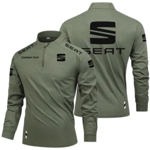 SEAT Limited 2025 Long Sleeve Shirt, Stand Collar Quarter Zip-up Custom Name HIDI270325Y49LMT05SEA