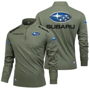 Subaru Limited 2025 Long Sleeve Shirt, Stand Collar Quarter Zip-up Custom Name HIDI270325Y49LMT05SUB
