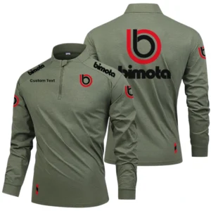 Bimota Limited 2025 Long Sleeve Shirt, Stand Collar Quarter Zip-up Custom Name HIDI280325Y49LMT05BIM