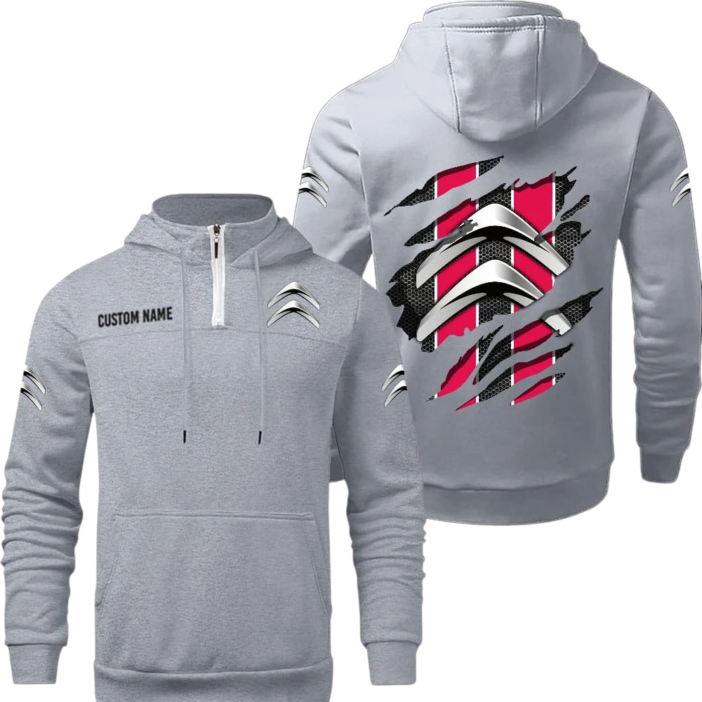 Citroen Quarter Zip Hoodie, Sports Hoodie Custom Name TN270325Y50HZ44CT2CIT Citroen Quarter Zip Hoodie, Sports Hoodie Custom Name TN270325Y50HZ44CT2CIT
