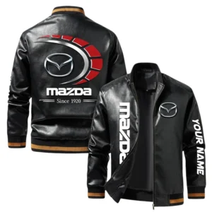 Vintage Mazda Exclusive Logo Jacket, Classic Ribbed Collar and Striped Cuffs, Custom Name TN01042025Y12LJ93CT1MAZ