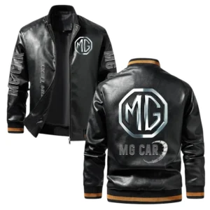 Vintage MG Cars Exclusive Logo Jacket, Classic Ribbed Collar and Striped Cuffs, Custom Name TN01042025Y12LJ93CT1MGC