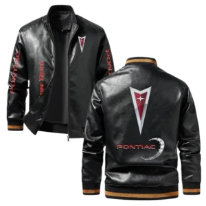 Vintage Pontiac Exclusive Logo Jacket, Classic Ribbed Collar and Striped Cuffs, Custom Name TN01042025Y12LJ93CT1PON