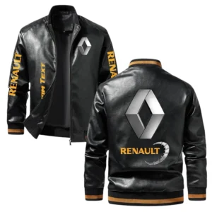 Vintage Renault Exclusive Logo Jacket, Classic Ribbed Collar and Striped Cuffs, Custom Name TN01042025Y12LJ93CT1REN