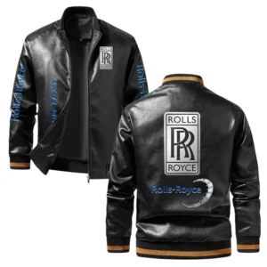 Vintage Rolls Royce Exclusive Logo Jacket, Classic Ribbed Collar and Striped Cuffs, Custom Name TN01042025Y12LJ93CT1ROR