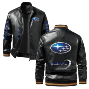 Vintage Subaru Exclusive Logo Jacket, Classic Ribbed Collar and Striped Cuffs, Custom Name TN01042025Y12LJ93CT1SUB