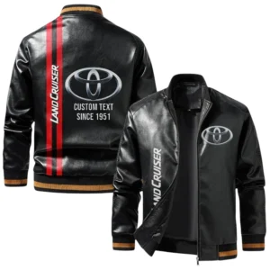Vintage Toyota Exclusive Logo Jacket, Classic Ribbed Collar and Striped Cuffs, Custom Name TN01042025Y12LJ93CT1TOY