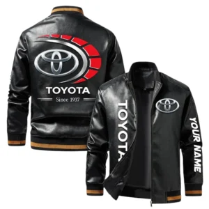 Vintage Toyota Exclusive Logo Jacket, Classic Ribbed Collar and Striped Cuffs, Custom Name TN01042025Y12LJ93CT2TOY