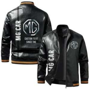 Vintage MG Cars Exclusive Logo Jacket, Classic Ribbed Collar and Striped Cuffs, Custom Name TN01042025Y12LJ93CT3MGC