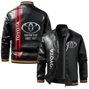 Vintage Toyota Exclusive Logo Jacket, Classic Ribbed Collar and Striped Cuffs, Custom Name TN01042025Y12LJ93CT3TOY