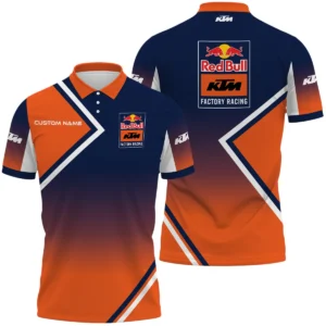 Red Bull KTM Factory Racing Polo Shirt All Over Print Gift For Sports Fans, Custom Name HIHI020425Y3PLKTM