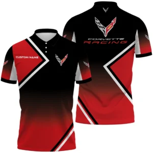 Corvette Racing Polo Shirt All Over Print Gift For Sports Fans, Custom Name HIHI030425Y3PLCOV