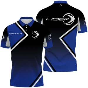 Ligier Automotive Racing Polo Shirt All Over Print Gift For Sports Fans, Custom Name HIHI030425Y3PLLIA