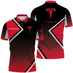 TESLA Polo Shirt All Over Print Gift For Sports Fans, Custom Name HIHI090425Y3PLTES