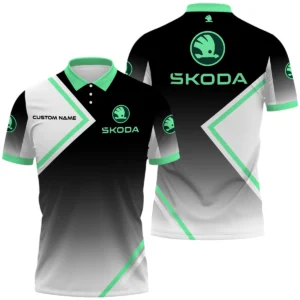 Skoda Polo Shirt All Over Print Gift For Sports Fans, Custom Name HIHI100425Y3PLSKO
