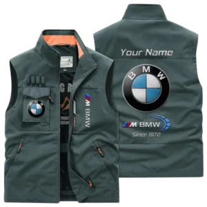 BMW M Motorsport Racing Multi Pocket Vest Sleeveless Men Outdoor Vest Lightweight Custom Name TN170425Y39MPVCT1BMM