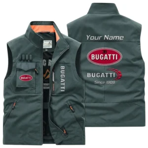 Bugatti Multi Pocket Vest Sleeveless Men Outdoor Vest Lightweight Custom Name TN170425Y39MPVCT1BUG