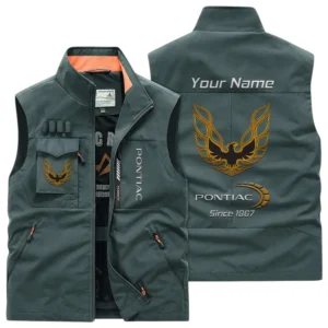 Firebird Pontiac Multi Pocket Vest Sleeveless Men Outdoor Vest Lightweight Custom Name TN170425Y39MPVCT1FIP