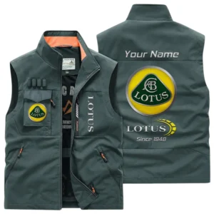 Lotus Multi Pocket Vest Sleeveless Men Outdoor Vest Lightweight Custom Name TN170425Y39MPVCT1LOT