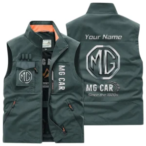 MG Car Multi Pocket Vest Sleeveless Men Outdoor Vest Lightweight Custom Name TN170425Y39MPVCT1MGC