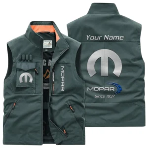 Mopar Multi Pocket Vest Sleeveless Men Outdoor Vest Lightweight Custom Name TN170425Y39MPVCT1MOP