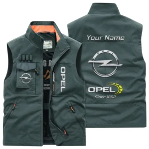 Opel Multi Pocket Vest Sleeveless Men Outdoor Vest Lightweight Custom Name TN170425Y39MPVCT1OPE