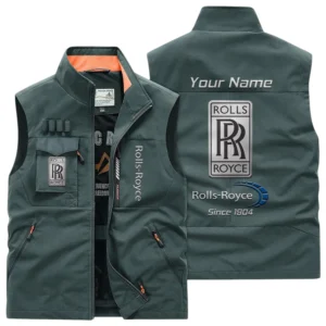 Rolls Royce Multi Pocket Vest Sleeveless Men Outdoor Vest Lightweight Custom Name TN170425Y39MPVCT1ROR