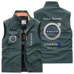 Volvo Multi Pocket Vest Sleeveless Men Outdoor Vest Lightweight Custom Name TN170425Y39MPVCT1VOV