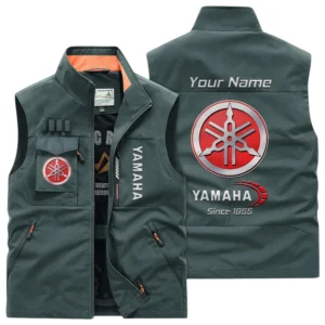 Yamaha Multi Pocket Vest Sleeveless Men Outdoor Vest Lightweight Custom Name TN170425Y39MPVCT1YMH