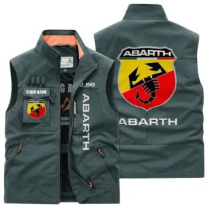 Abarth Multi Pocket Vest Sleeveless Men Outdoor Vest Lightweight Custom Name TN170425Y39MPVCT2ABA