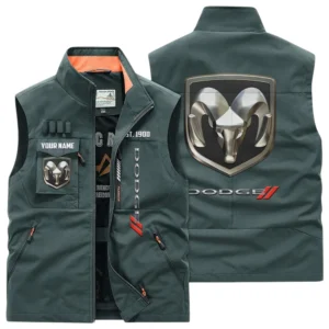 Dodge Multi Pocket Vest Sleeveless Men Outdoor Vest Lightweight Custom Name TN170425Y39MPVCT2DOD