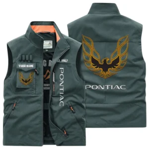 Firebird Pontiac Multi Pocket Vest Sleeveless Men Outdoor Vest Lightweight Custom Name TN170425Y39MPVCT2FIP