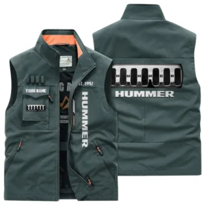 Hummer Multi Pocket Vest Sleeveless Men Outdoor Vest Lightweight Custom Name TN170425Y39MPVCT2HMR