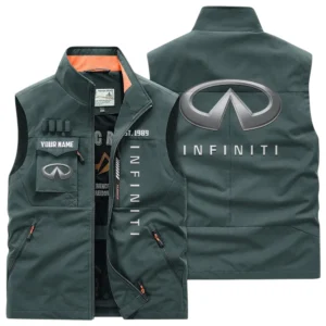 Infiniti Multi Pocket Vest Sleeveless Men Outdoor Vest Lightweight Custom Name TN170425Y39MPVCT2INF