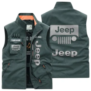 Jeep Multi Pocket Vest Sleeveless Men Outdoor Vest Lightweight Custom Name TN170425Y39MPVCT2JEE