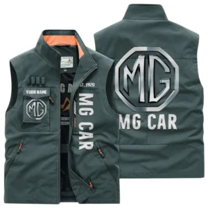 MG Car Multi Pocket Vest Sleeveless Men Outdoor Vest Lightweight Custom Name TN170425Y39MPVCT2MGC